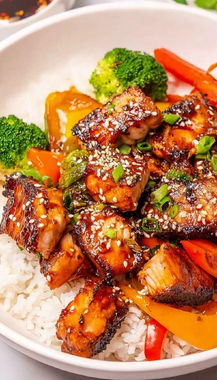 The Best Teriyaki Salmon Stir Fry
