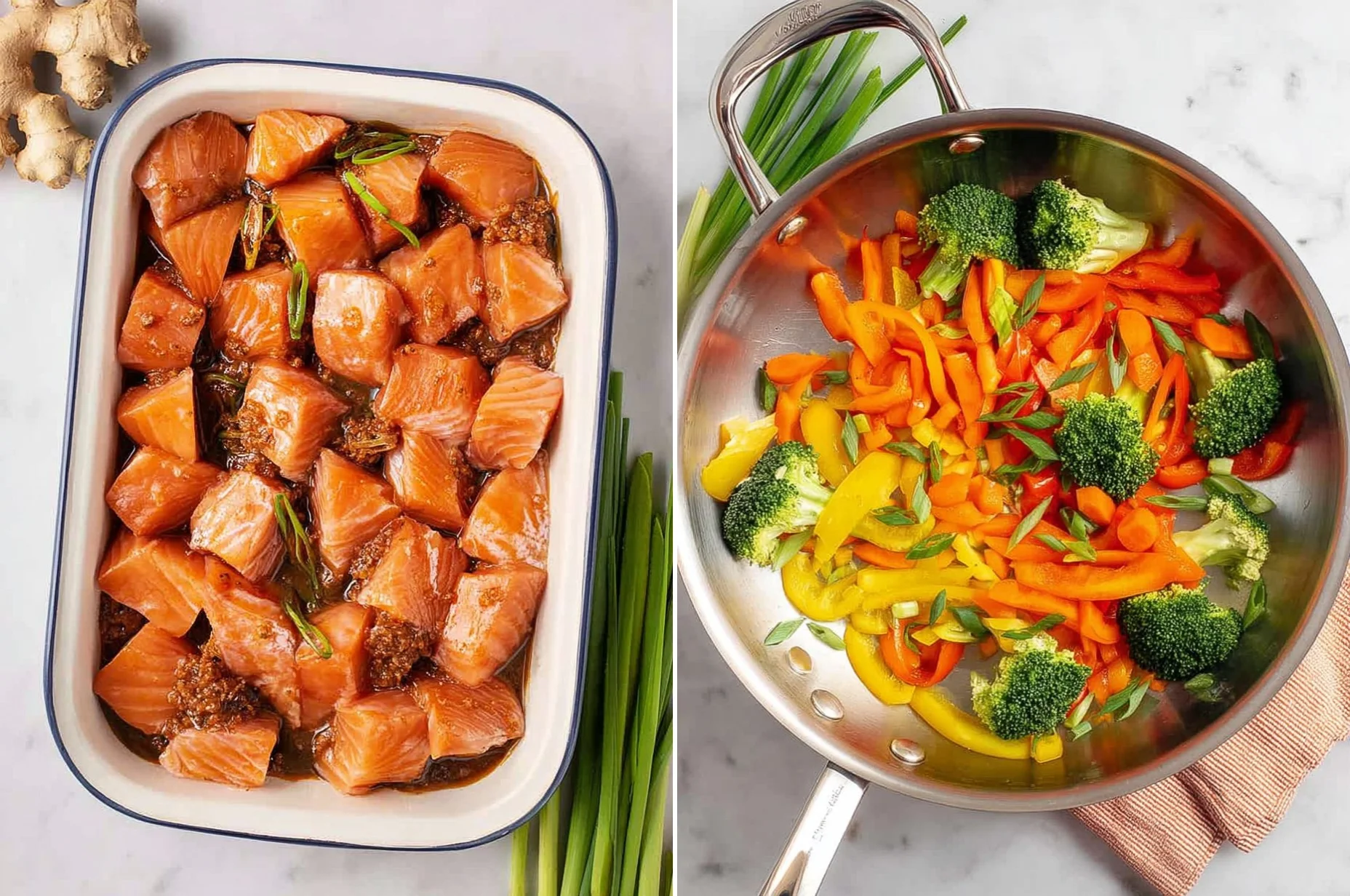 The Best Teriyaki Salmon Stir Fry