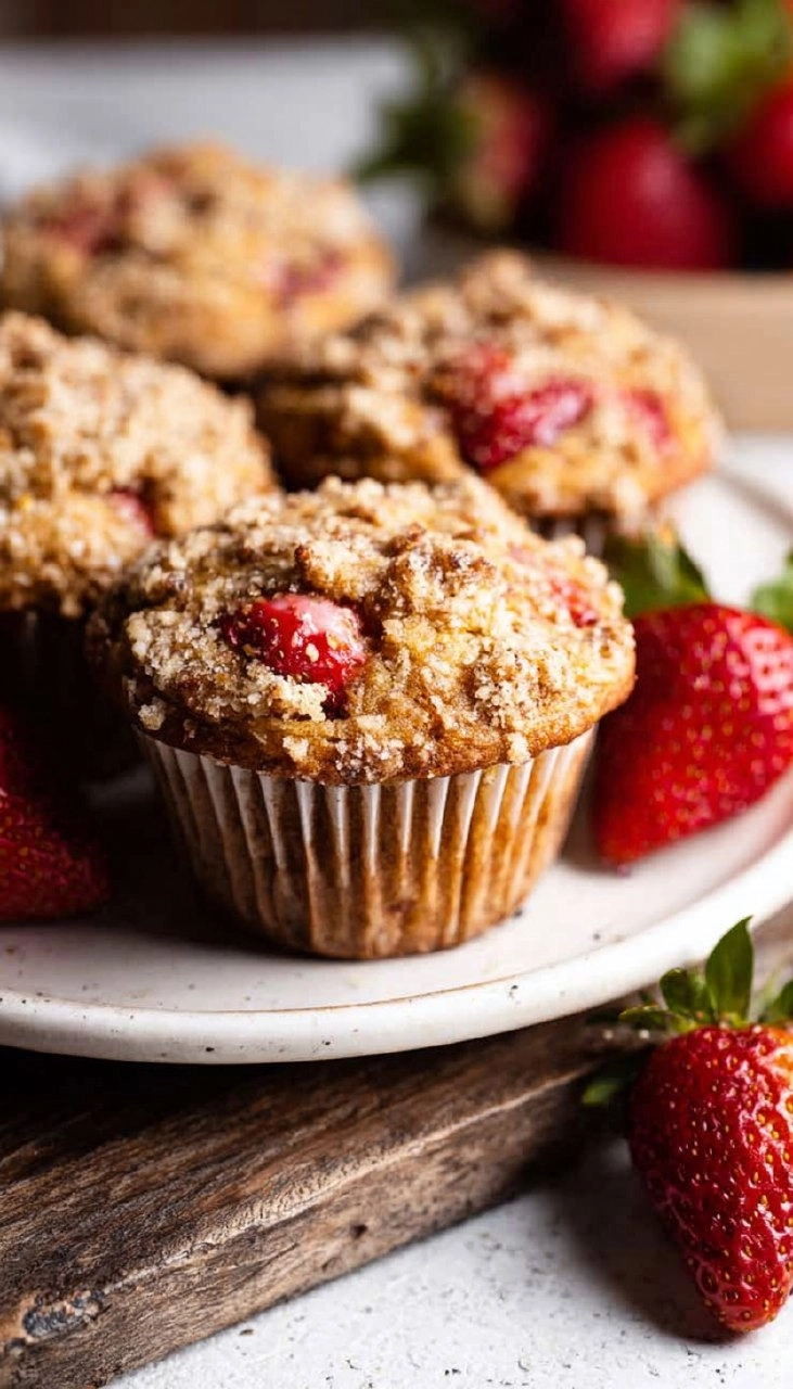 Almond Flour Strawberry Muffins