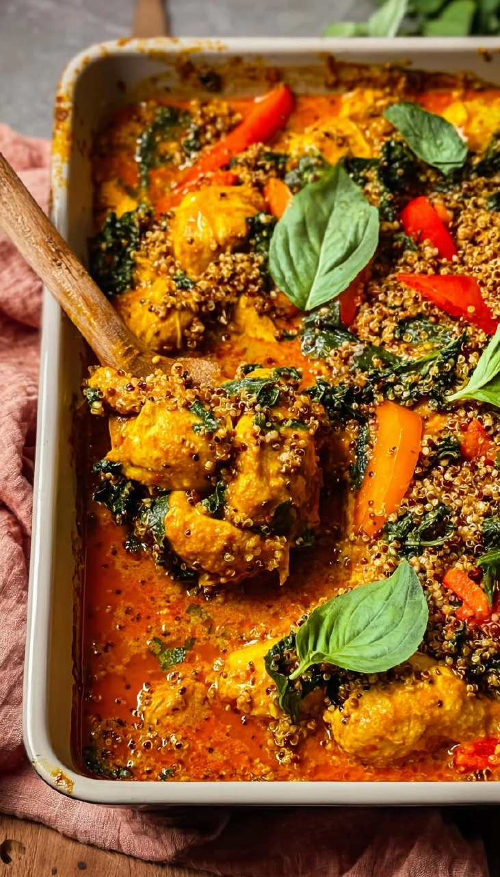 BAKED CHICKEN CURRY WITH QUINOA