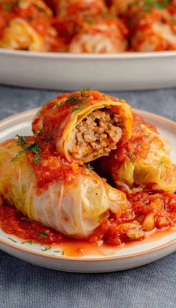 Easy Vegan Stuffed Cabbage Rolls