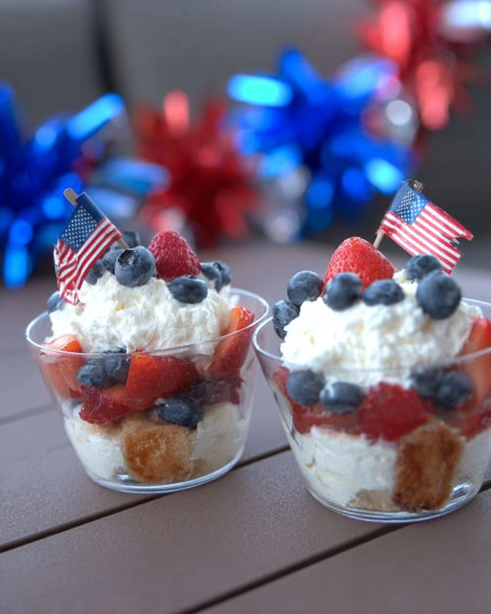 Fourth of July Mini Shortcake Cups