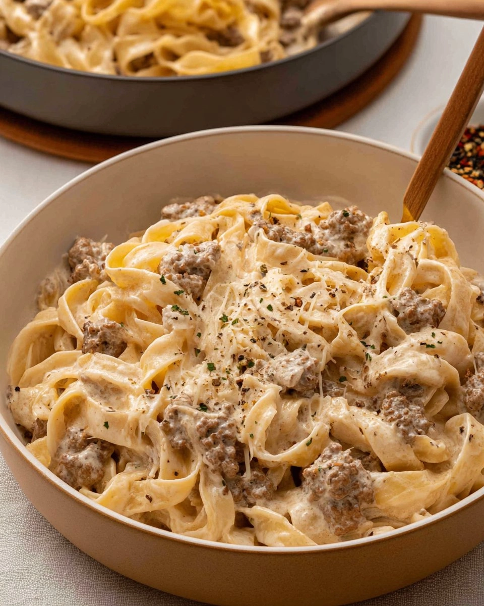 Ground Beef Alfredo