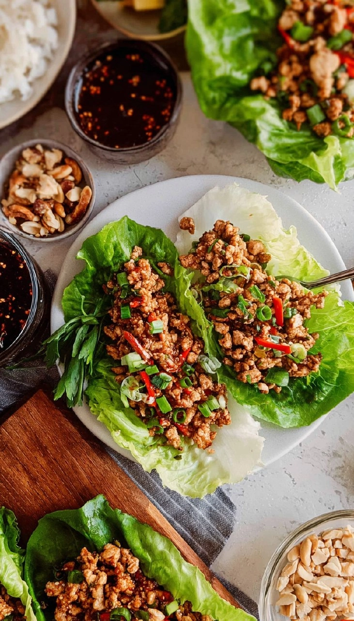 Ground Chicken Lettuce Wraps