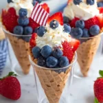 No-Bake-4th-of-July-Patriotic-Fruit-Cones-Recipe