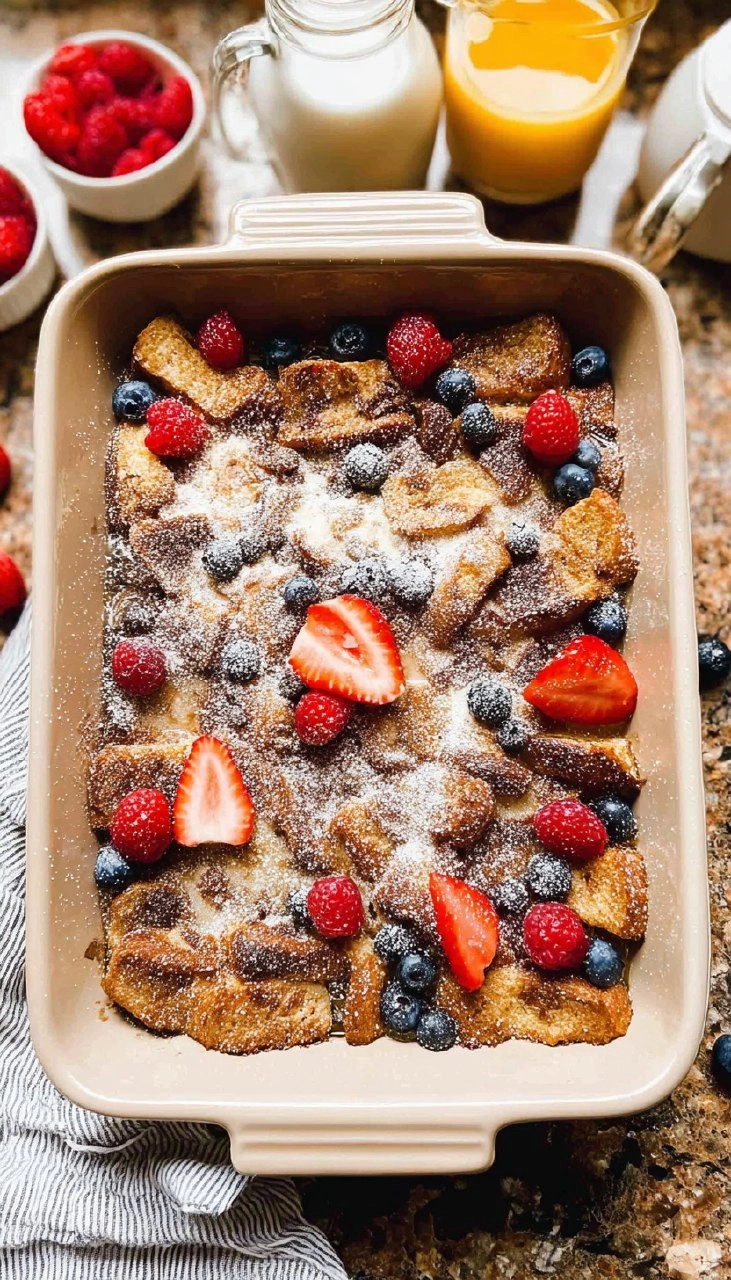 Overnight Vanilla Bean French Toast Casserole