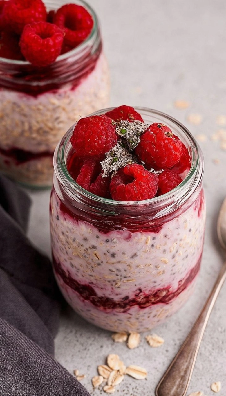 Raspberry Overnight Oats 120 Raspberry Overnight Oats
