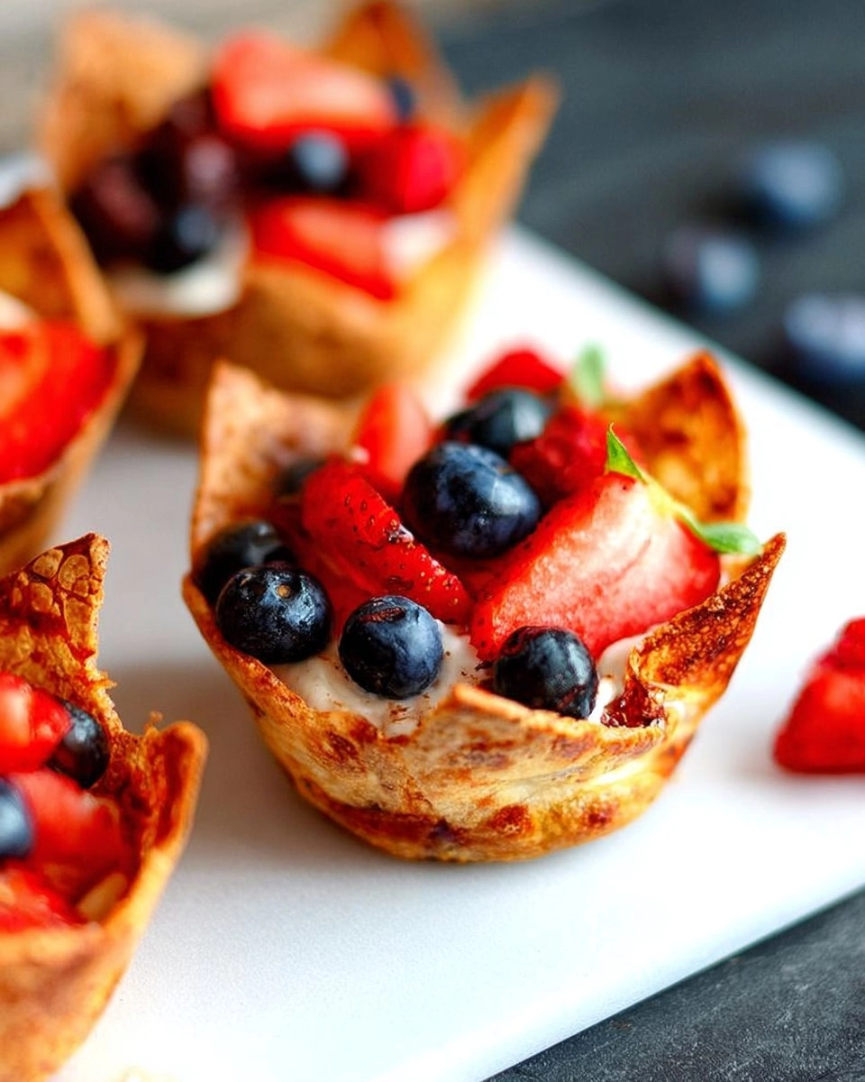 Red, White, and Blue Tortilla Cups