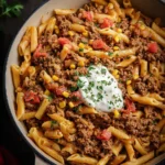 Southwest-Ground-Beef-Pasta-Recipe