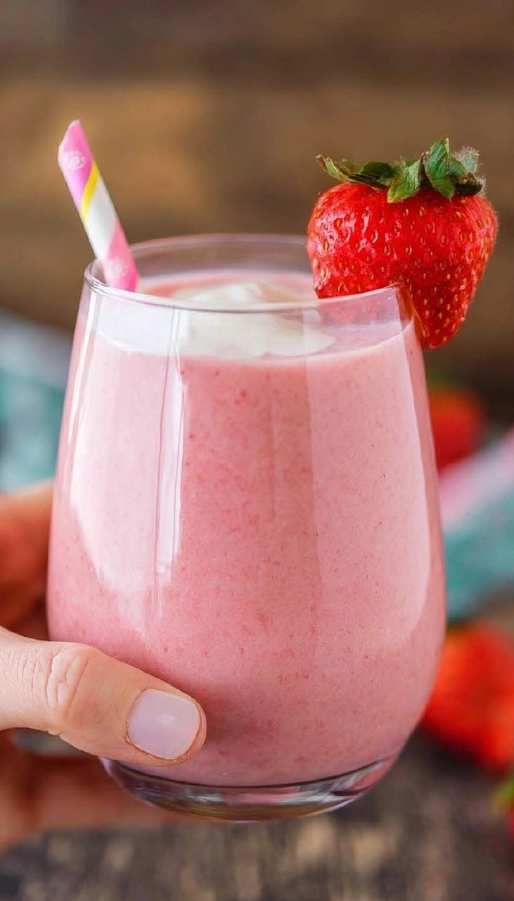 Strawberry Banana Smoothie with Yogurt