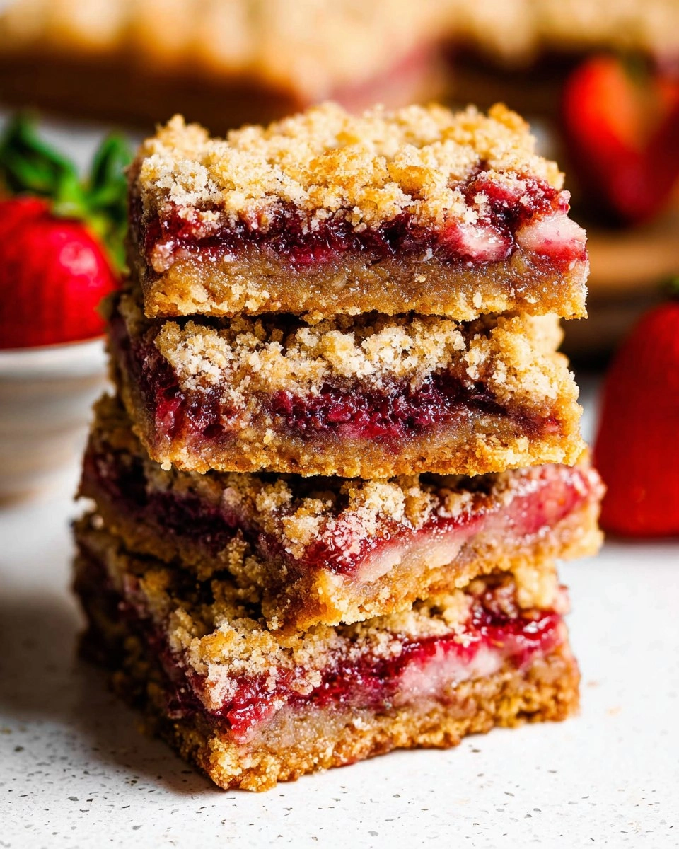 Strawberry Crumble Bars (Almond Flour, Easy & Buttery)
