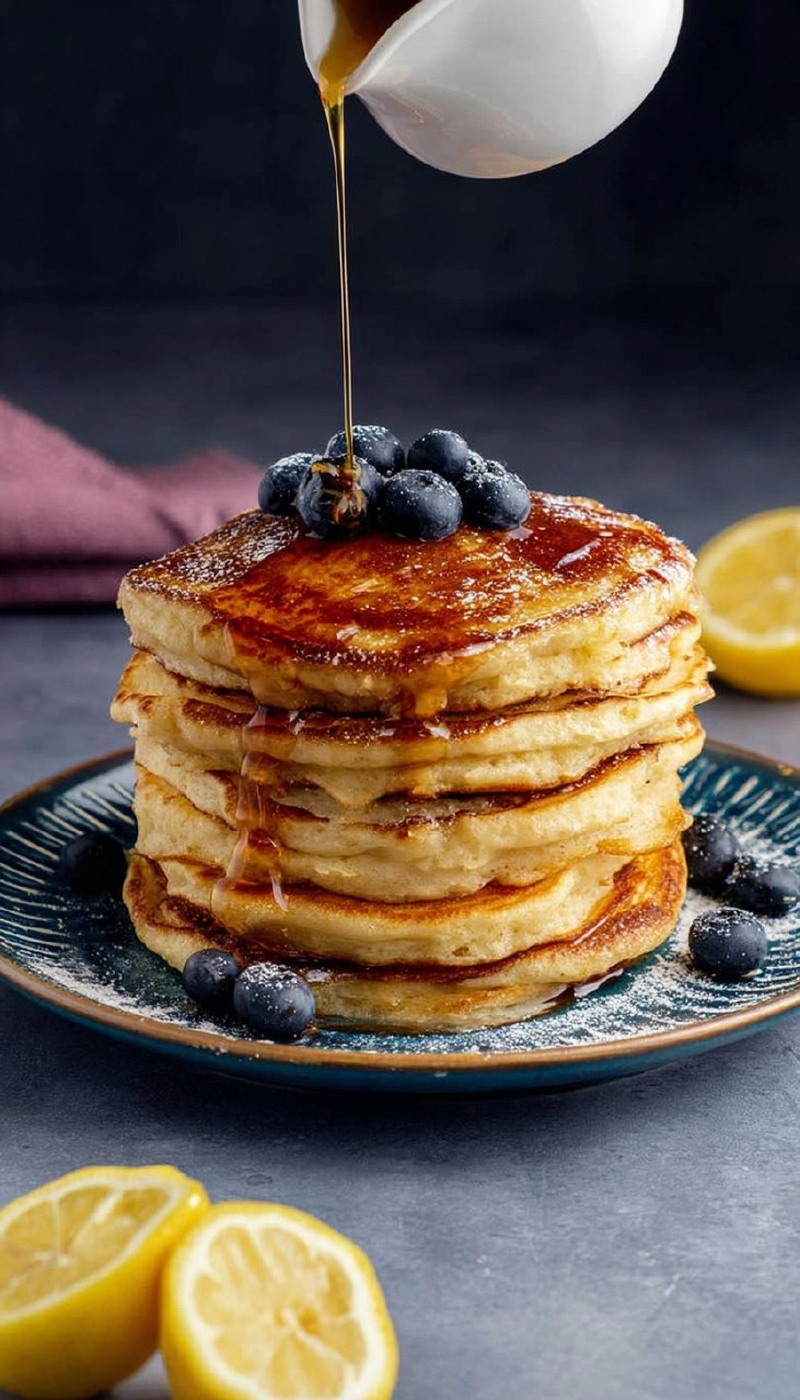 Vegan Lemon Ricotta Pancakes