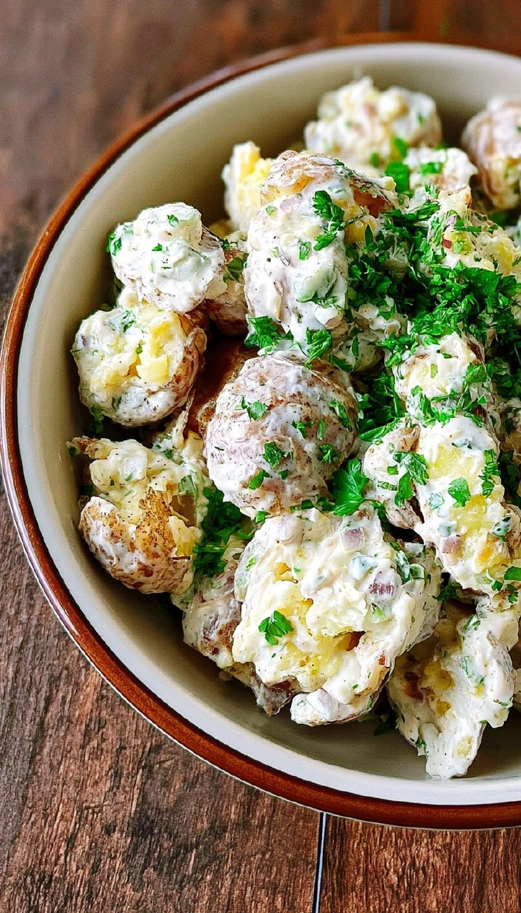 Buttermilk Smashed Potato Salad | Creamy BBQ Side for Memorial Day
