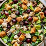 Chicken-Salad-with-Grapes-Pecans-and-Croissant-Croutons-Recipe
