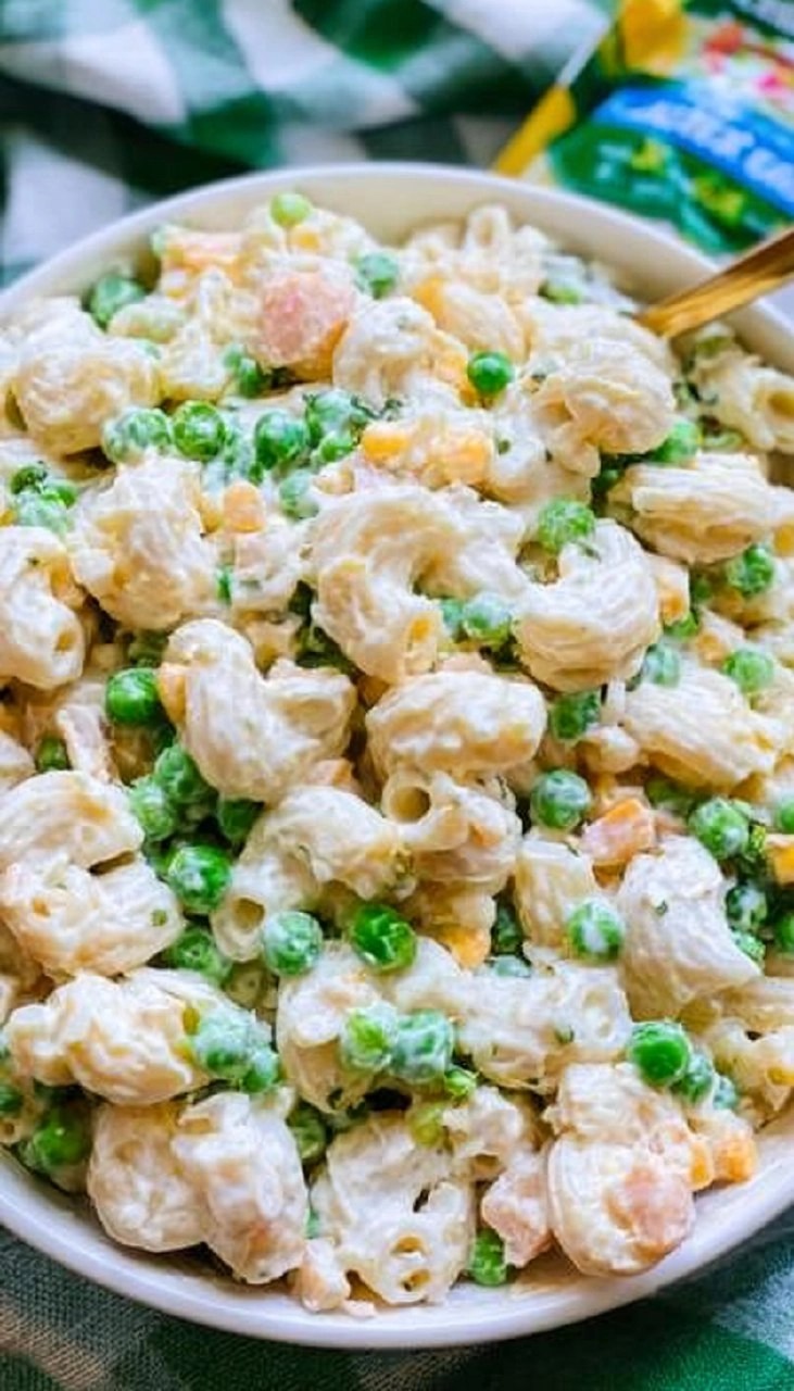 Creamy Ranch Pea Pasta Salad