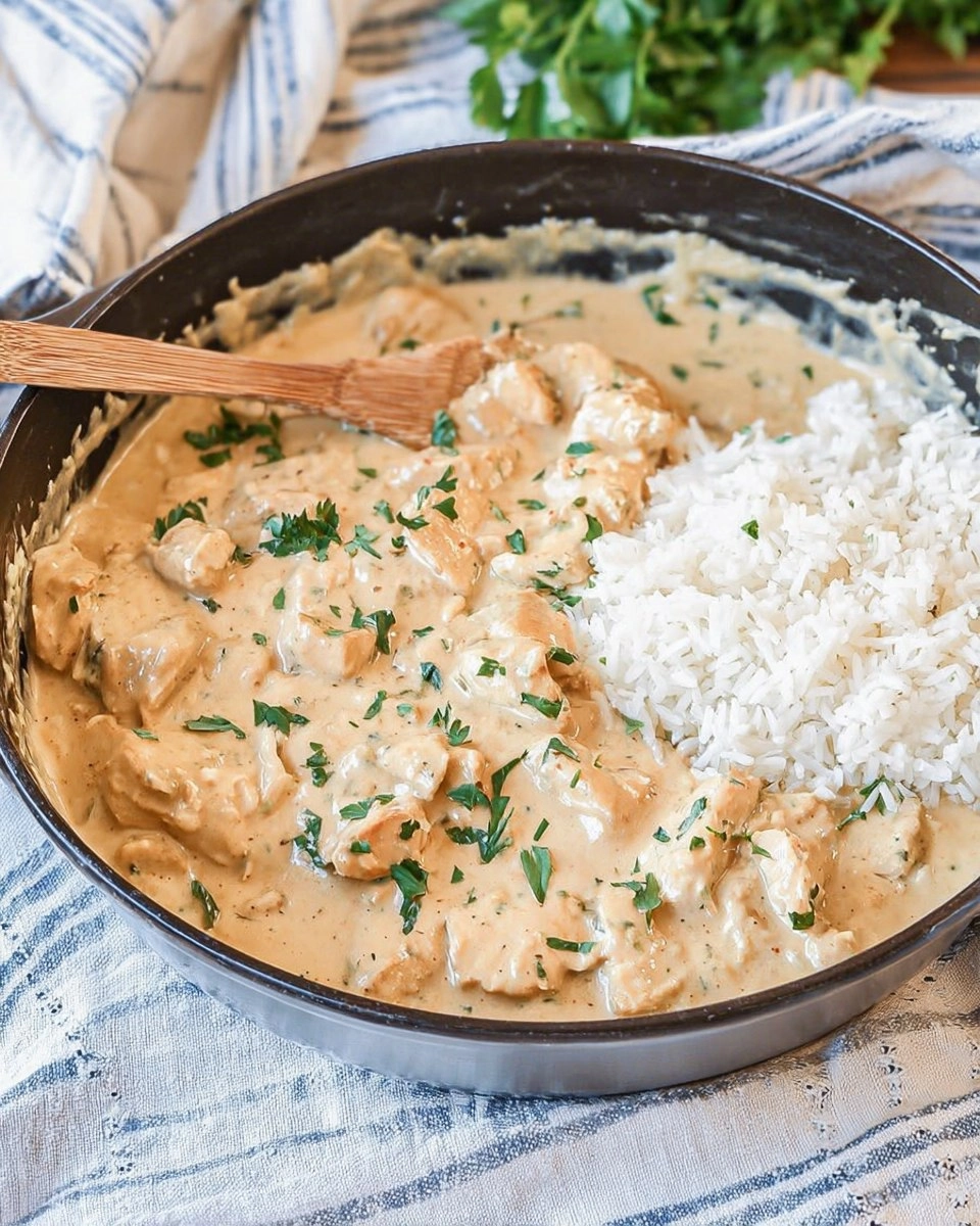 Creamy Smothered Chicken and Rice