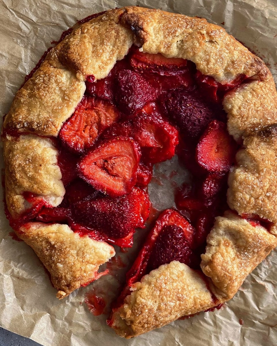 Easy Strawberry Galette (no pie pan needed)