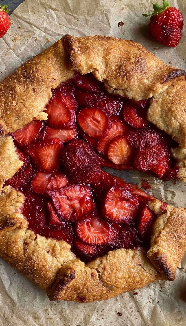 Easy Strawberry Galette (no pie pan needed)
