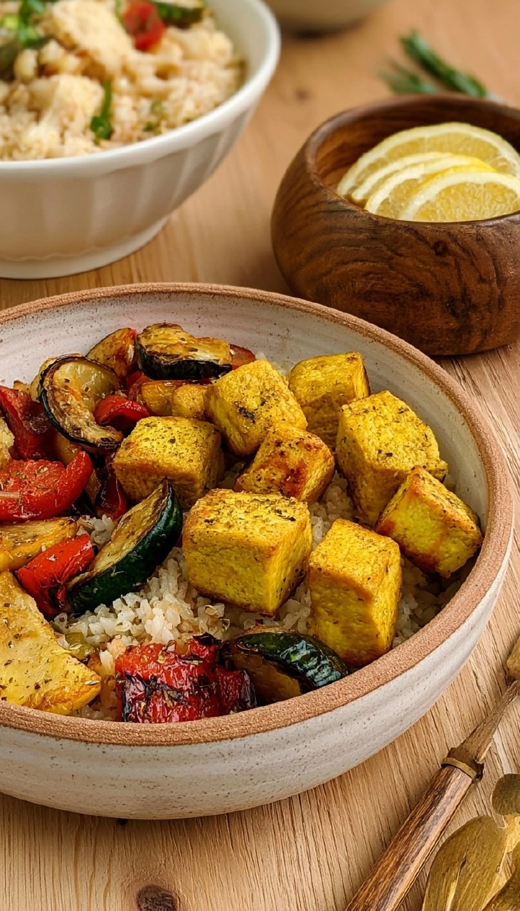 Greek Tofu &amp; Rice Bowls
