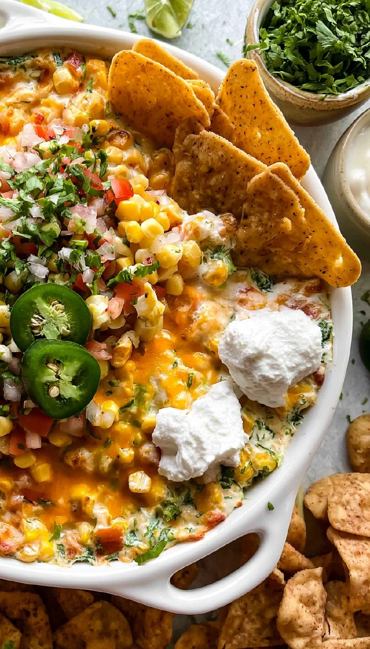 Mexican Street Corn Dip | Creamy Crowd-Pleasing Cookout Appetizer