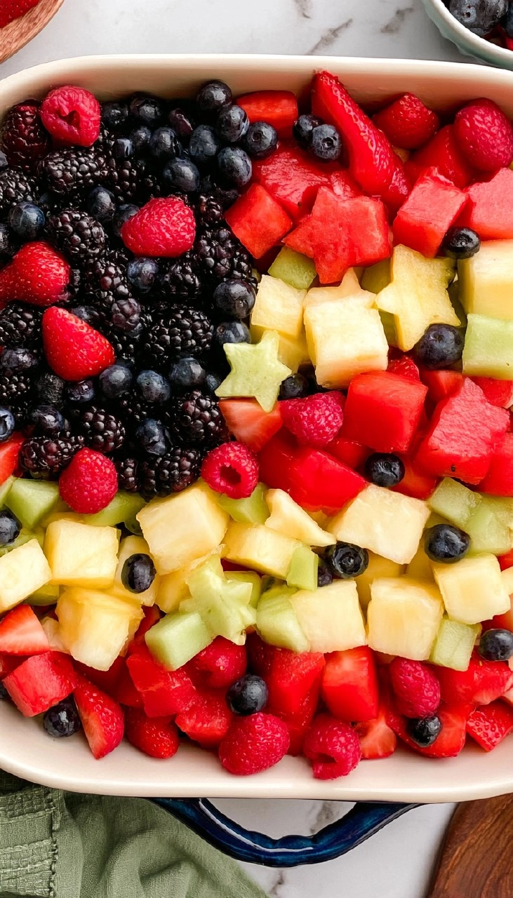 Red, White and Blue Fruit Salad | Patriotic Summer Side Dish 75 Red, White and Blue Fruit Salad | Patriotic Summer Side Dish