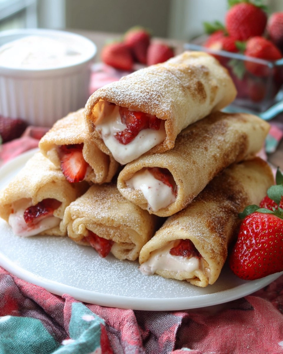 Strawberry Cheesecake Chimichangas