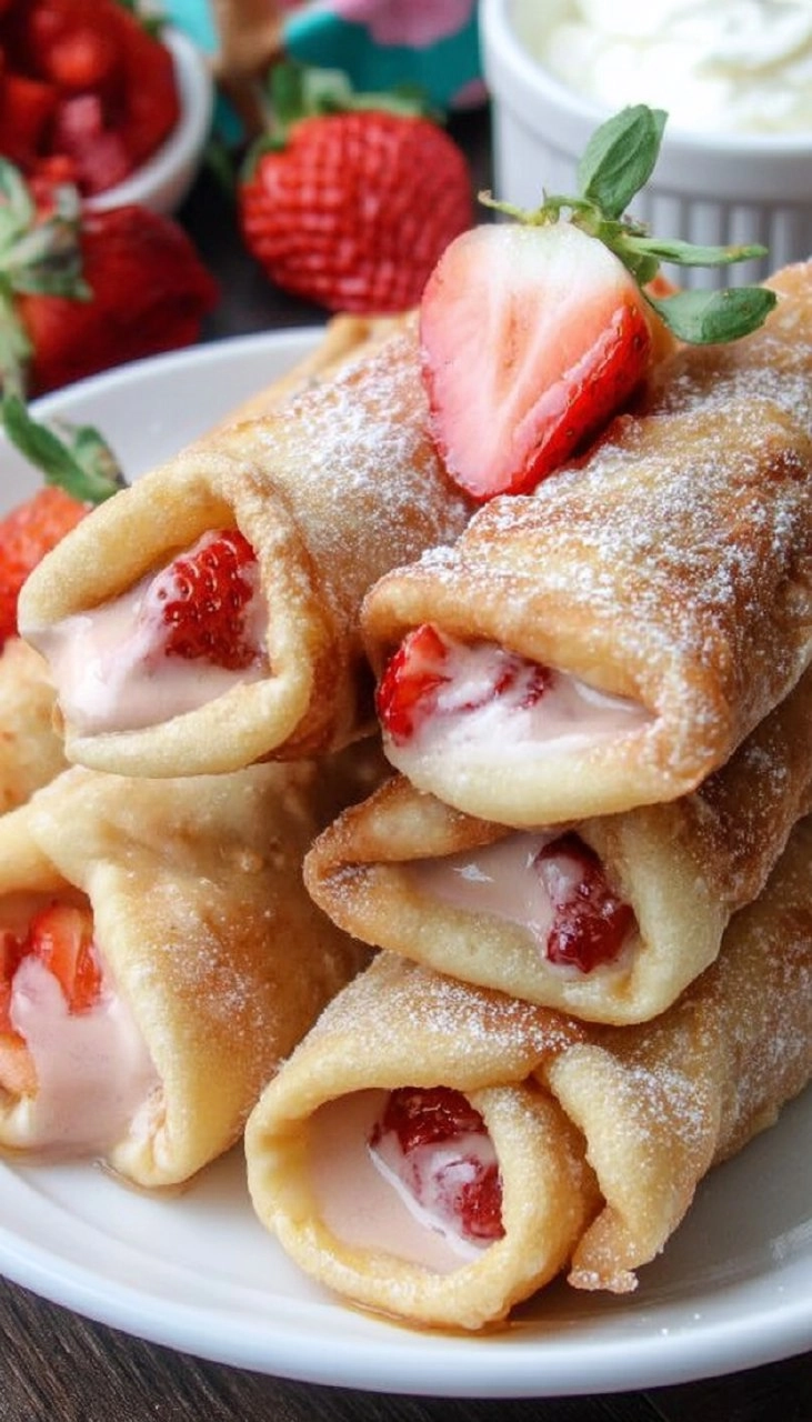 Strawberry Cheesecake Chimichangas