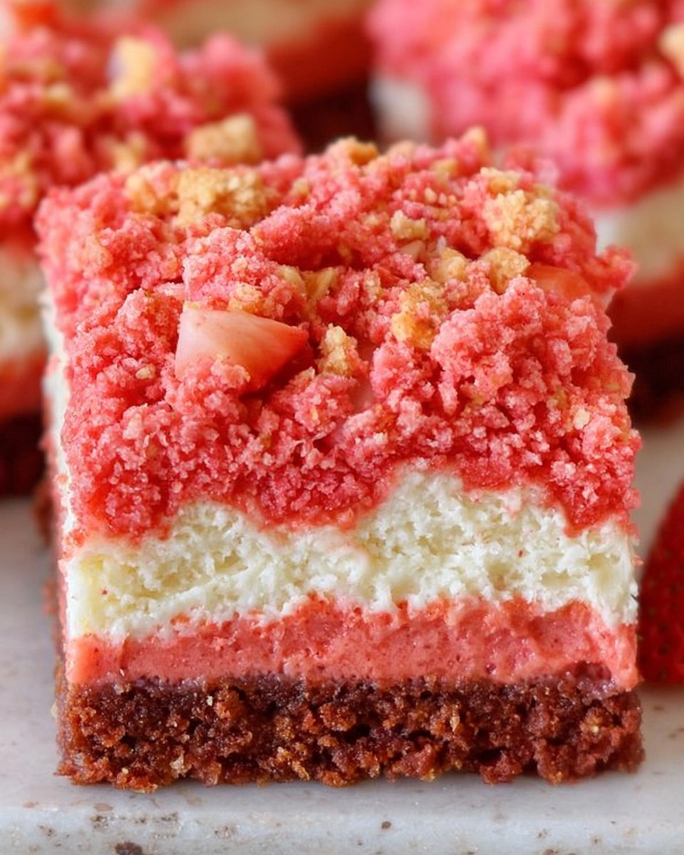 Strawberry Crunch Cheesecake Brownies 109 Strawberry Crunch Cheesecake Brownies