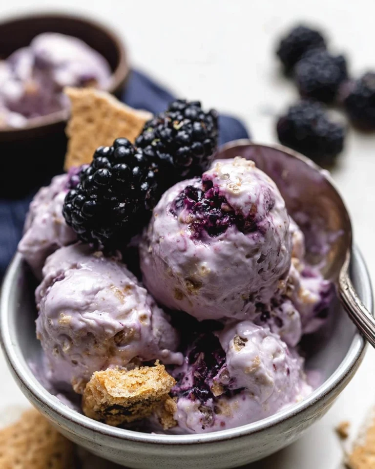 Blackberry-Cheesecake-Cottage-Cheese-Ice-Cream-Recipe