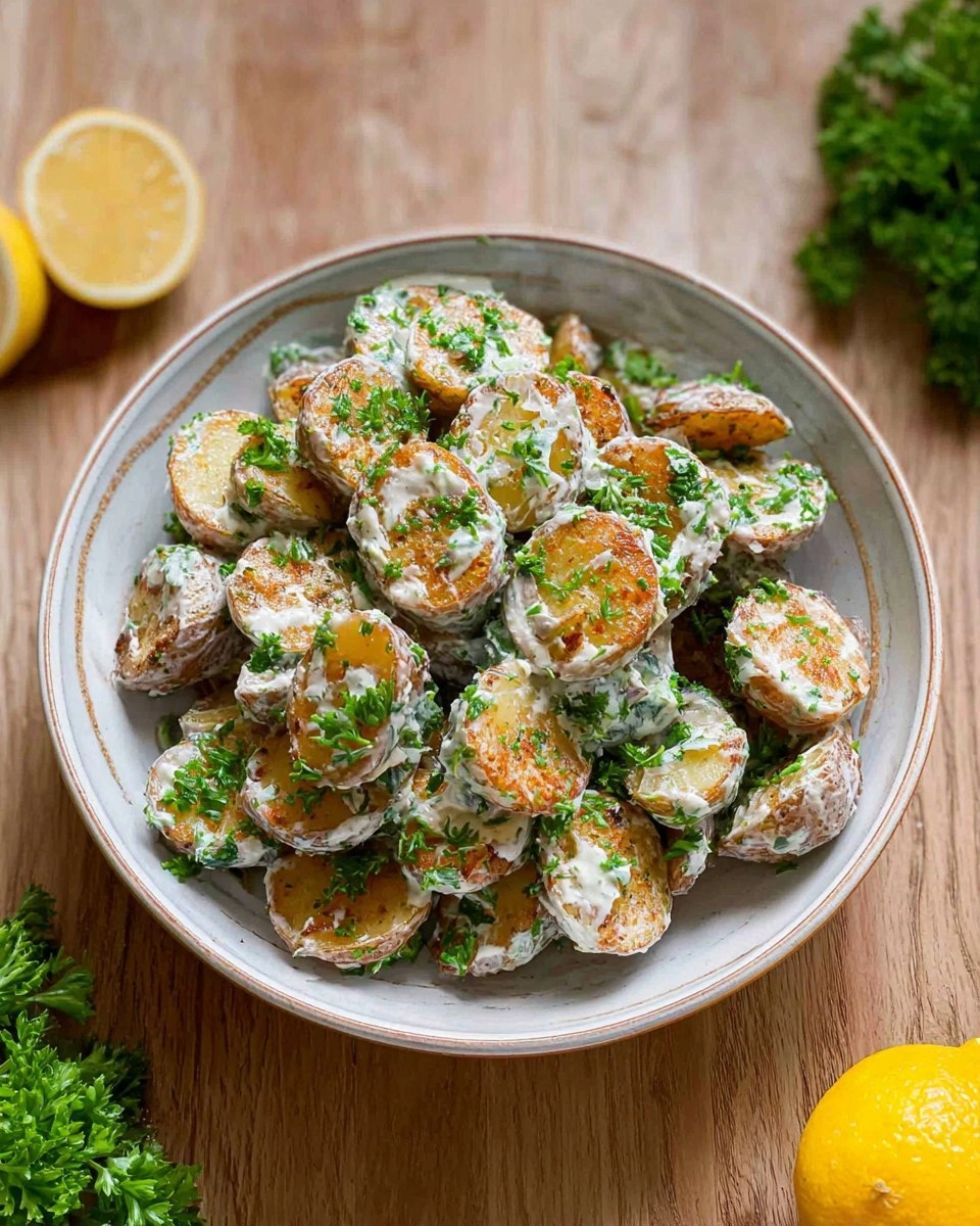 Crispy Potato Salad with Creamy Herb Yogurt Dressing 89 Crispy Potato Salad with Creamy Herb Yogurt Dressing