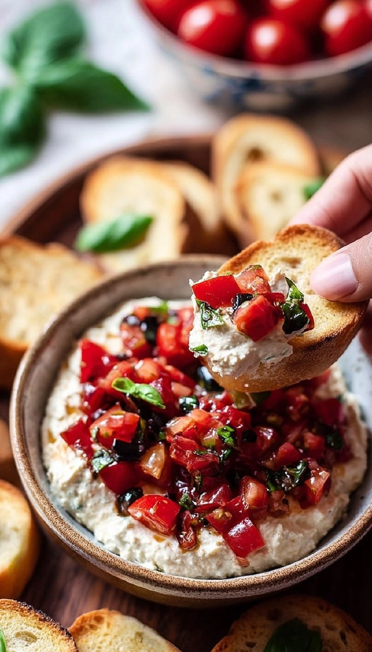 Easy Boursin Bruschetta Dip