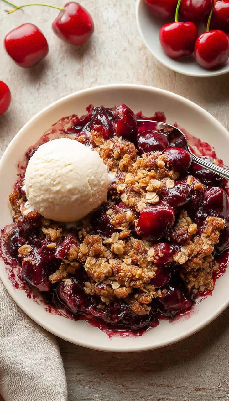 Homemade Cherry Crisp