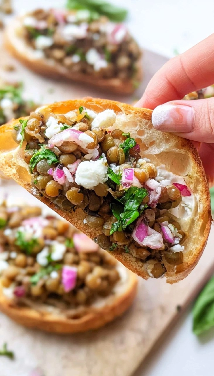 Lentil Bruschetta
