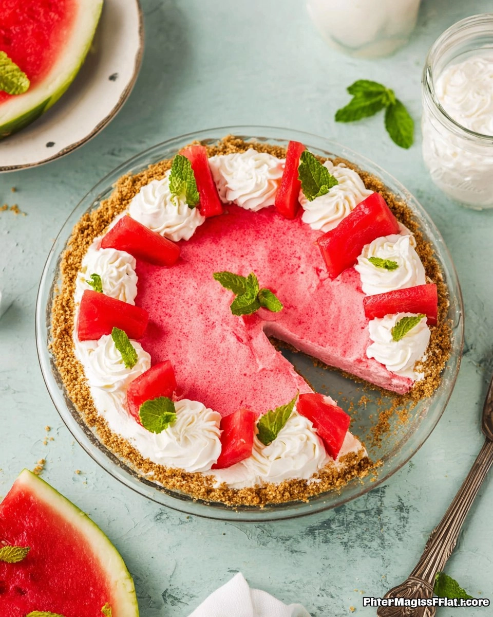 No-Bake Watermelon Pie: An Easy Summer Dessert 79 No-Bake Watermelon Pie: An Easy Summer Dessert
