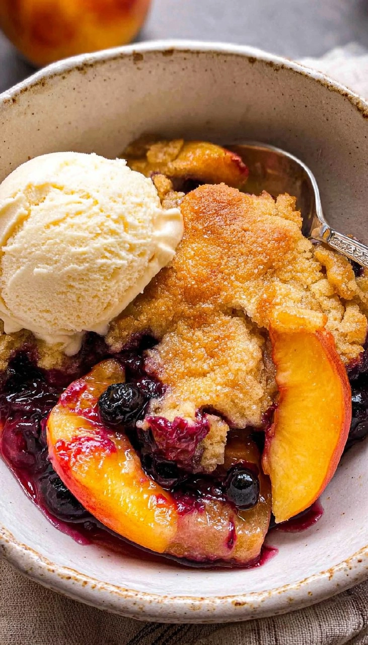 Peach Blueberry Cobbler 120 Peach Blueberry Cobbler