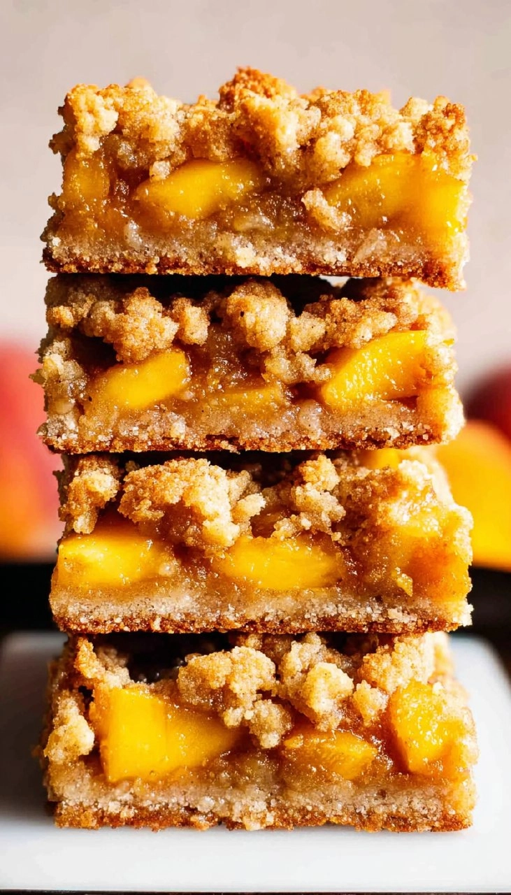 Peach Crumble Bars (Gluten-Free) 145 Peach Crumble Bars (Gluten-Free)