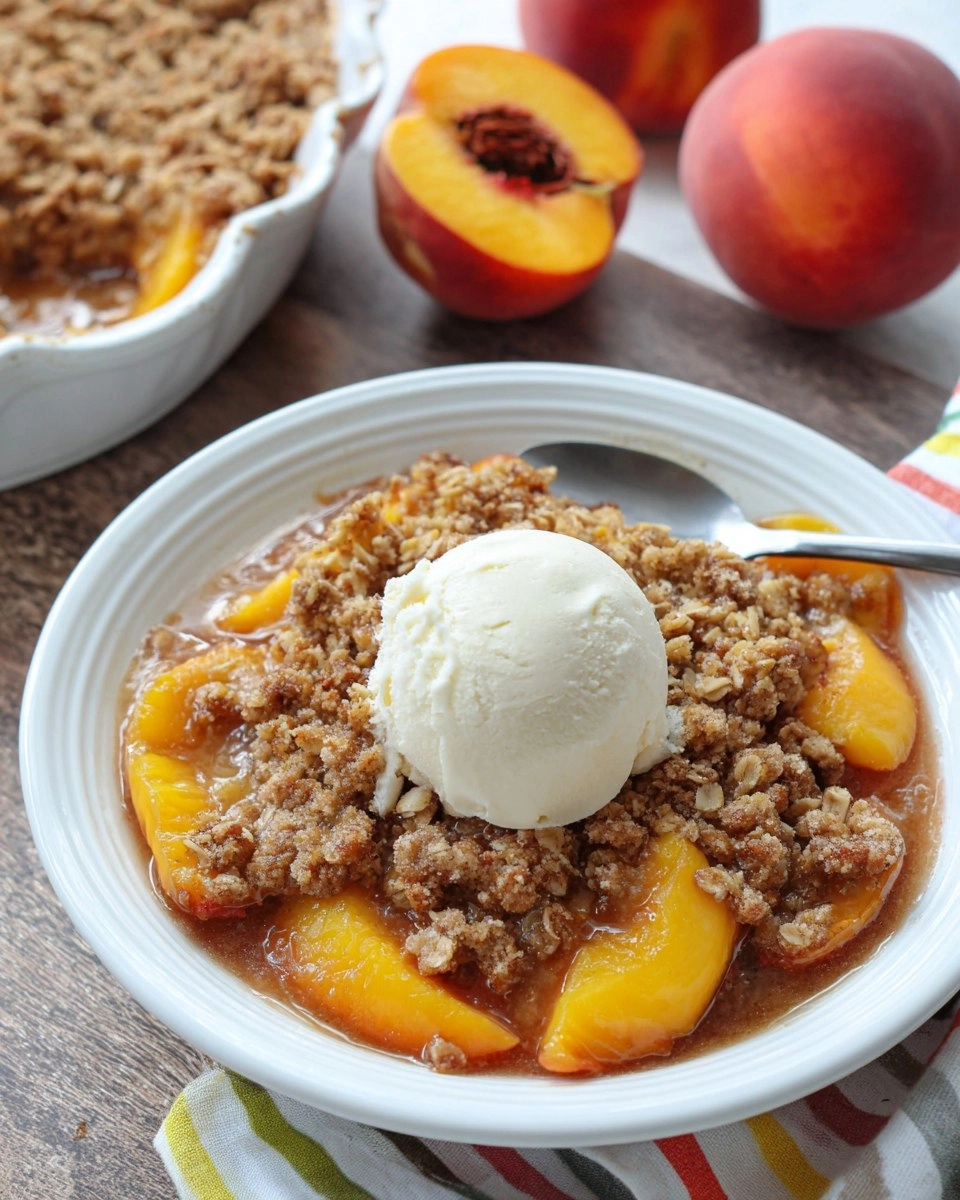 Simple Peach Crisp with Oat Topping 104 Simple Peach Crisp with Oat Topping