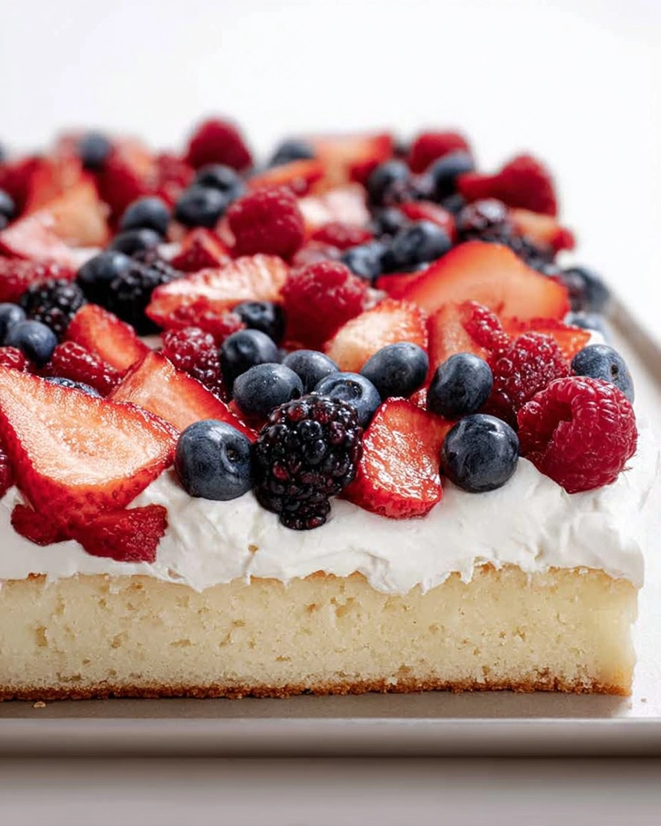 Berries & Cream Sheet Cake