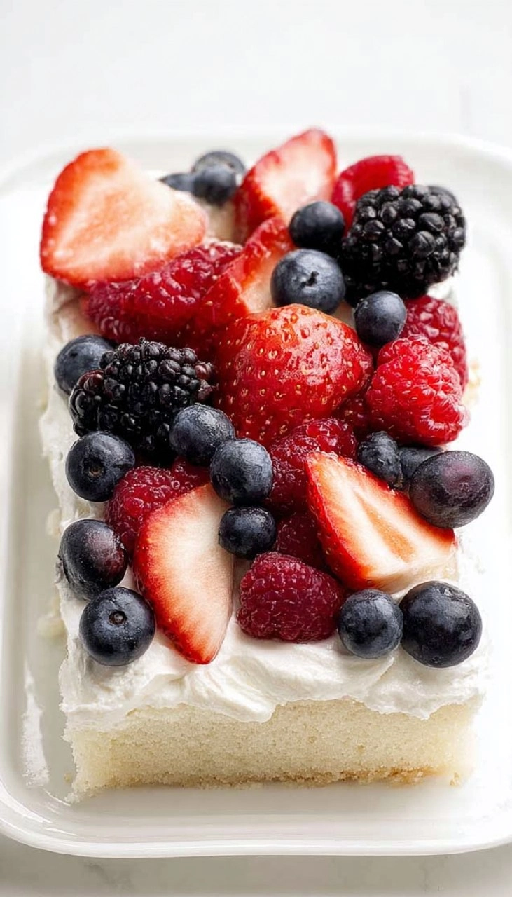 Berries & Cream Sheet Cake