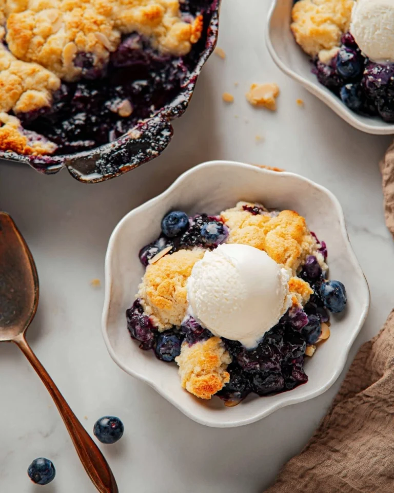 Blueberry-Cobbler-with-Almond-Topping-Recipe