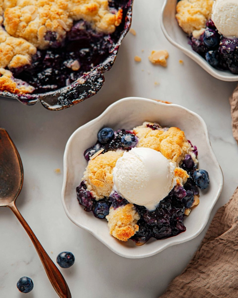 Blueberry Cobbler with Almond Topping 114 Blueberry Cobbler with Almond Topping