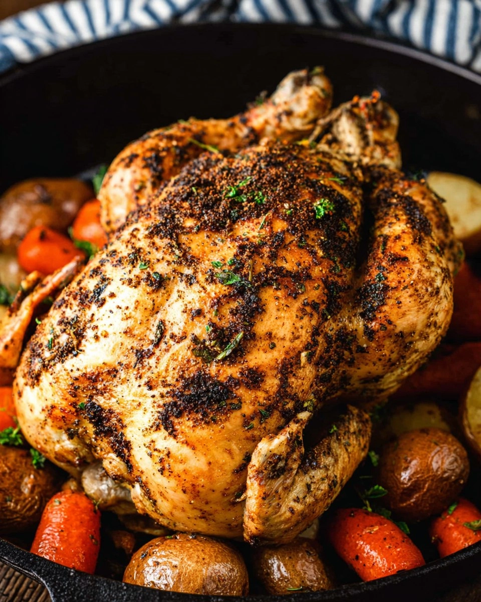 Easy Whole Roast Chicken (Crispy Skin + Juicy Inside)