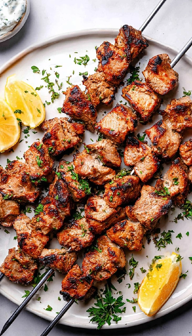 Greek Pork Souvlaki Skewers