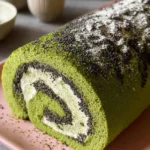 Matcha-Swiss-Roll-Cake-with-Black-Sesame-Mousse-Recipe