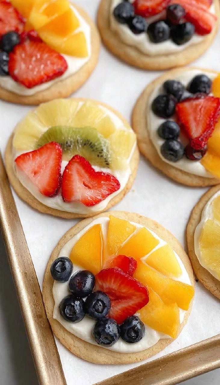 Sugar Cookie Fruit Pizzas
