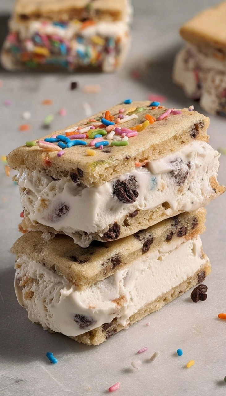 Vegan Cookie Dough Ice Cream Sandwiches