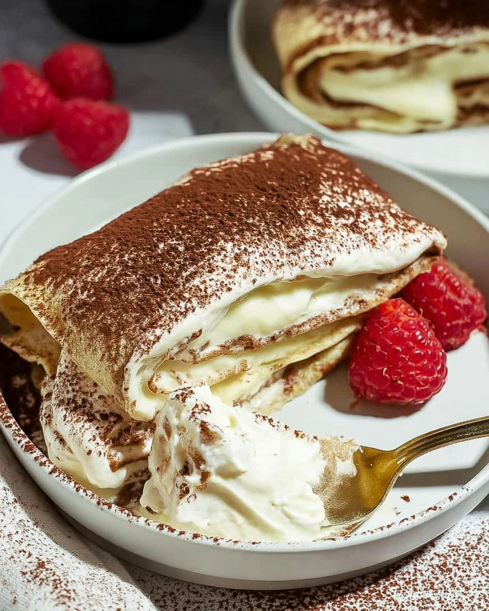 Cottage Cheese Tiramisu Crepe Roll 124 Cottage Cheese Tiramisu Crepe Roll