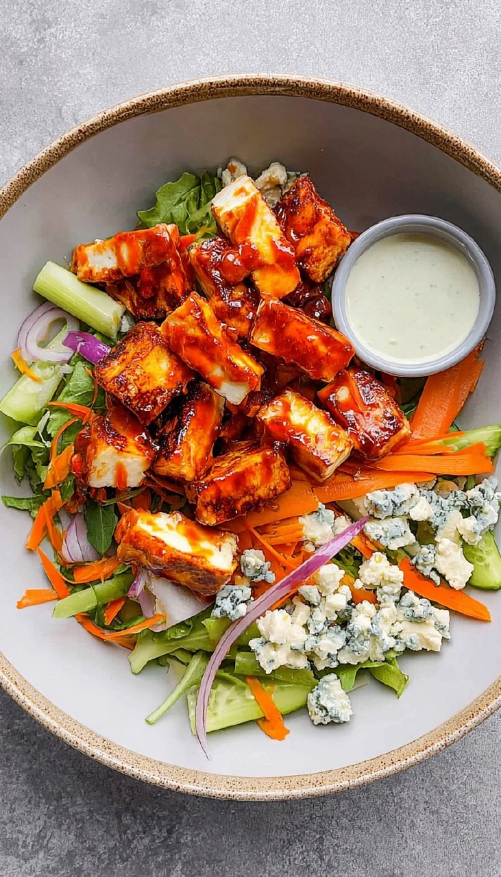 Crispy Buffalo Halloumi Salad 125 Crispy Buffalo Halloumi Salad