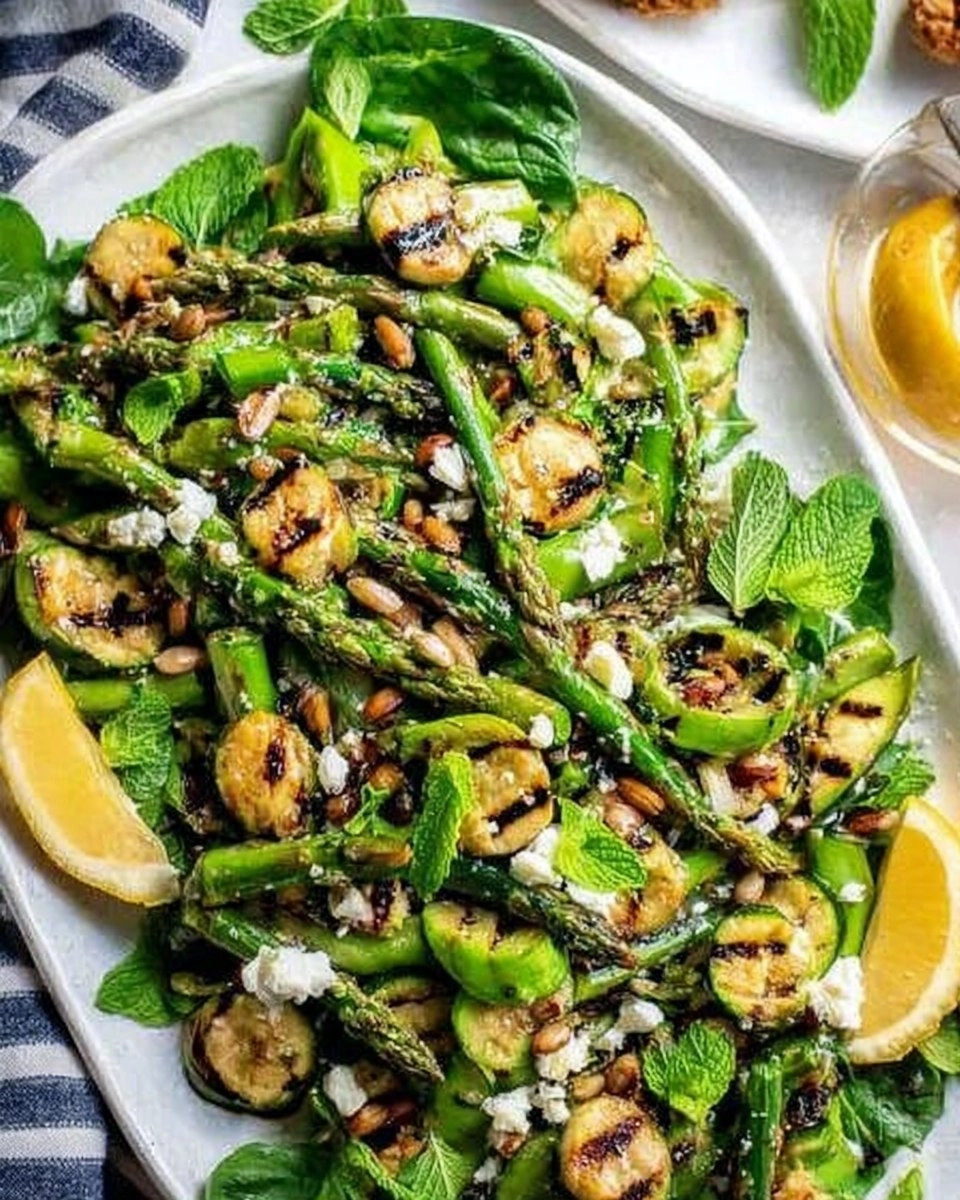 Grilled Asparagus & Zucchini Salad 124 Grilled Asparagus & Zucchini Salad