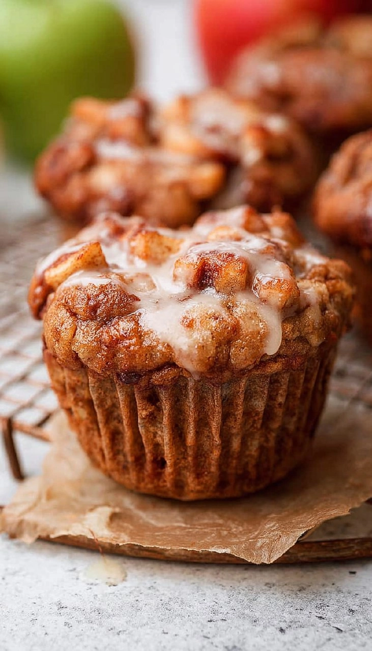 Healthy Apple Muffins with Cottage Cheese (High Protein!)